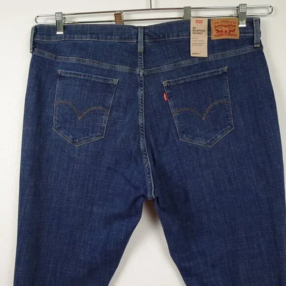 Levi's 311 Skinny Jeans Women's Plus Size 24W Blue Denim Stretch Shaping - Picture 6 of 13